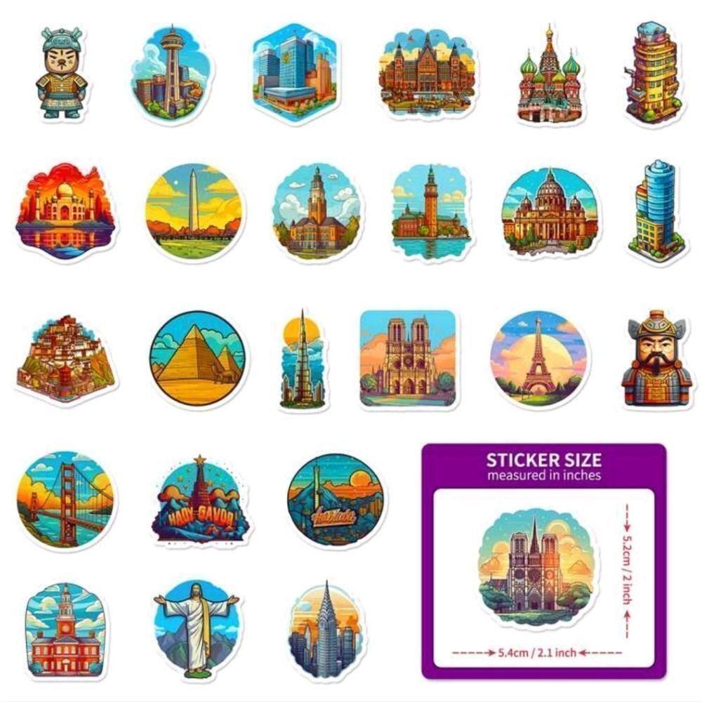 World Famous Landmarks Sticker Bundle - Picture 13 of 15
